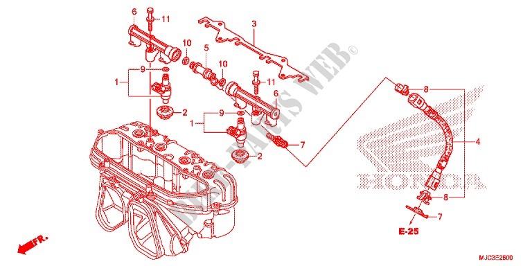 FUEL INJECTOR dla Honda CBR 600 RR REPSOL 2014