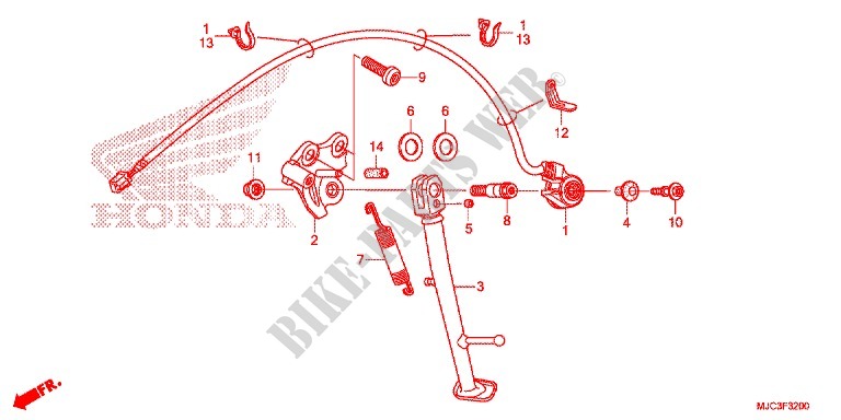 MAIN STAND   BRAKE PEDAL dla Honda CBR 600 RR REPSOL 2014