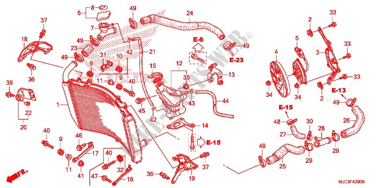 RADIATOR dla Honda CBR 600 RR REPSOL 2014