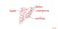 STICKERS (NSC502WH E,F,ED/T2 E,ED) dla Honda VISION 50 R REPSOL 2013