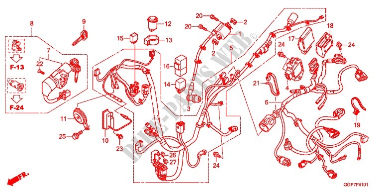 WIRE HARNESS (NSC502WH/T2) dla Honda VISION 50 R 2013
