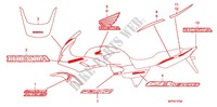 STICKERS (CB1300SA 3ED,3F,8E) dla Honda CB 1300 ABS, TETE DE FOURCHE 2010