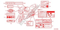 CAUTION LABEL (1) dla Honda CBR 600 R ABS VERMELHO 2012