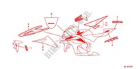 STICKERS (2) dla Honda CBR 600 R ABS VERMELHO 2012