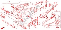 SWINGARM   CHAIN CASE dla Honda CBR 600 R ABS VERMELHO 2012