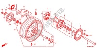 REAR WHEEL dla Honda CBR 600 R ABS RED 2012