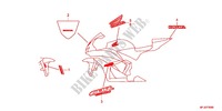 STICKERS (1) dla Honda CBR 600 R ABS PRETO 2012