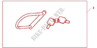 HONDA U LOCK (TYPE M) dla Honda CBF 1000 F ABS 98HP 2011