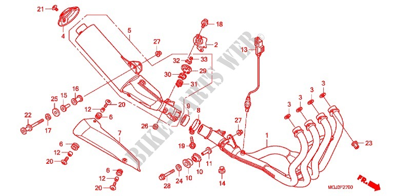EXHAUST MUFFLER (2) dla Honda CBF 1000 F ABS 2011