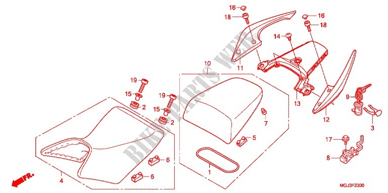 SINGLE SEAT (2) dla Honda CBF 1000 F ABS 2011