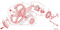 REAR WHEEL dla Honda WAVE 110 disque frein avant 2012