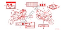 CAUTION LABEL (1) dla Honda CROSSRUNNER 800 GREY 2012