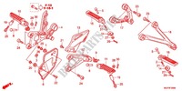 PEDAL dla Honda CBR 1000 RR FIREBLADE ABS VERMELHO 2012