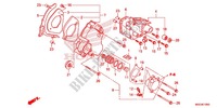 LEFT REAR ENGINE COVER dla Honda CB 1100 ABS RED 2013