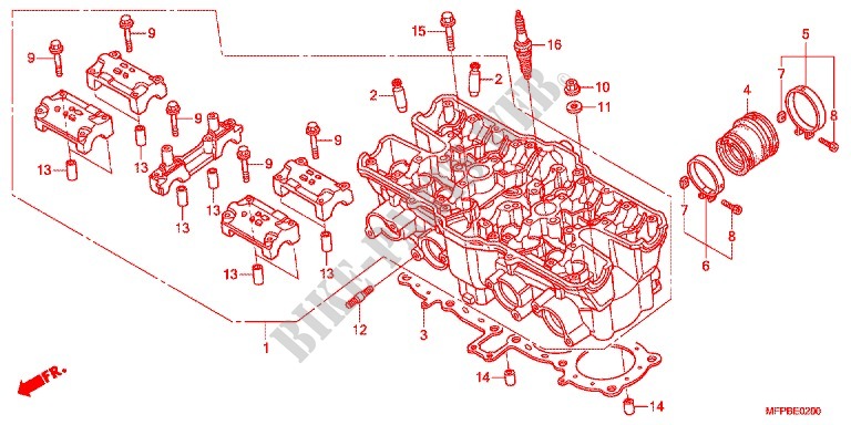 CYLINDER   HEAD dla Honda CB 1300 SUPER BOL DOR ABS SPECIAL 2011