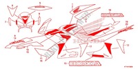STICKERS (CBR125RW'07,'08,'09,'10) dla Honda CBR 125 2007