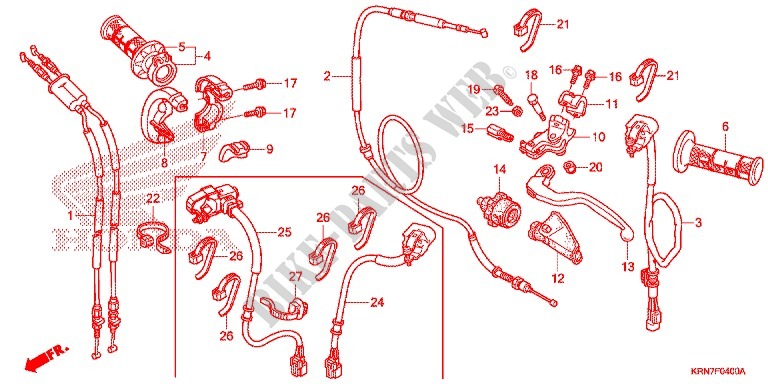 LEVER   SWITCH   CABLE (1) dla Honda CRF 250 R 2017