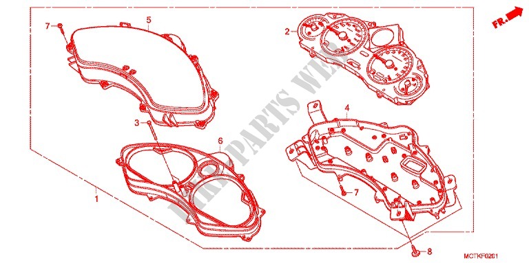SPEEDOMETER (FJS600A/D9) dla Honda SILVER WING 600 GT 2014