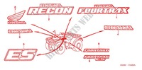 STICKERS dla Honda TRX 250 FOURTRAX RECON Electric Shift 2003