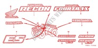 STICKERS dla Honda TRX 250 FOURTRAX RECON Standard 2004