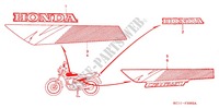STICKERS (3) dla Honda CB 125 T 1995