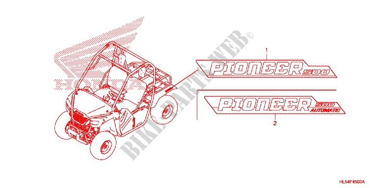 STICKERS dla Honda PIONEER 500 M2 2017