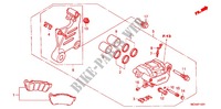 REAR BRAKE CALIPER ('05 '08) dla Honda VTX 1800 C Black crankcase, Polished parts 2005