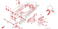 SWINGARM   CHAIN CASE dla Honda XR 250 R 2000