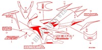 STICKERS (5) dla Honda CBR 1000 RR FIREBLADE TRICOLORE 2011