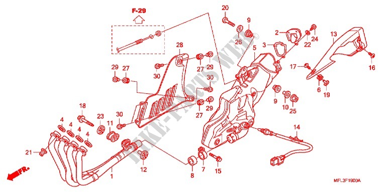 EXHAUST MUFFLER (2) dla Honda CBR 1000 RR FIREBLADE REPSOL 2011