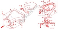 SINGLE SEAT (2) dla Honda CBR 1000 RR FIREBLADE PRETO 2011