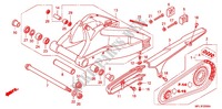 SWINGARM   CHAIN CASE dla Honda CBR 1000 RR FIREBLADE PRETO 2011