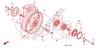 REAR WHEEL (CB750F2N/T/1 CB750F4/5) dla Honda CB 750 RED 1996