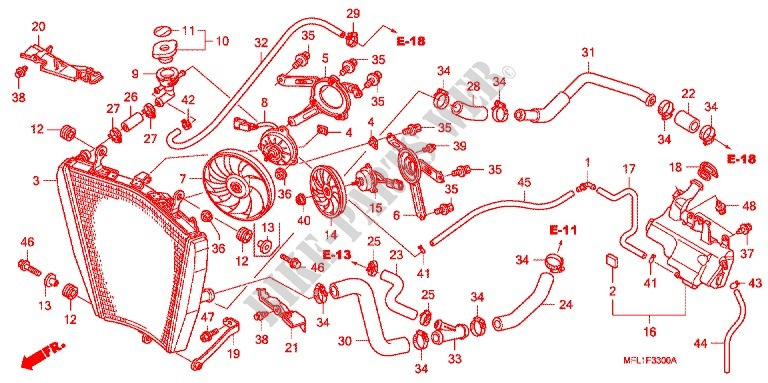 RADIATOR dla Honda CBR 1000 RR HURRICANE ABS 2011