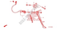 MAIN STAND   BRAKE PEDAL dla Honda CBR 1000 RR HURRICANE ABS RED 2011