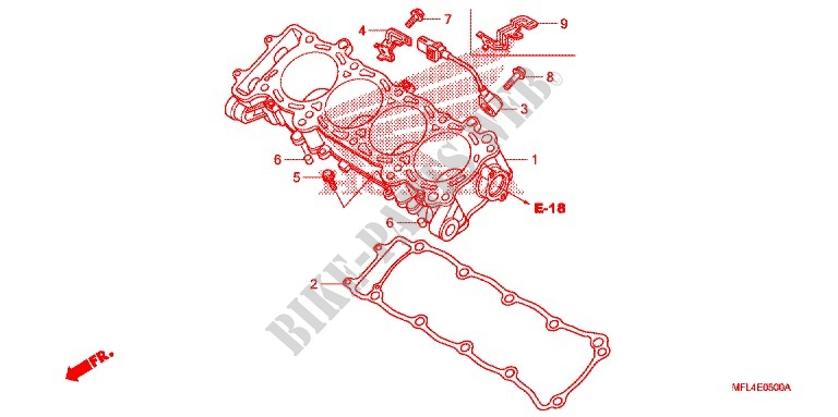 CYLINDER dla Honda CBR 1000 RR HURRICANE ABS RED 2011