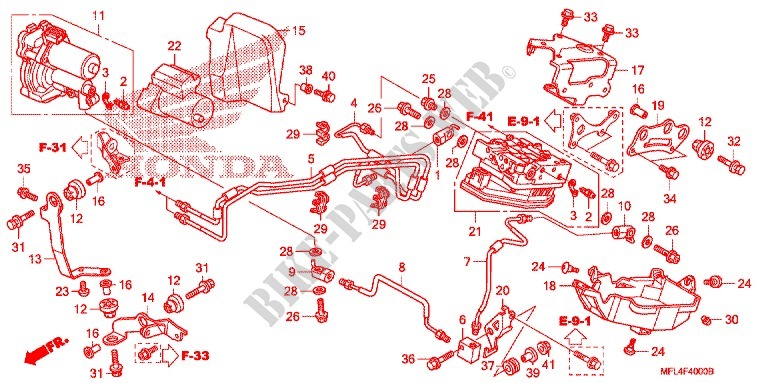 FRONT ABS UNIT dla Honda CBR 1000 RR HURRICANE ABS RED 2011