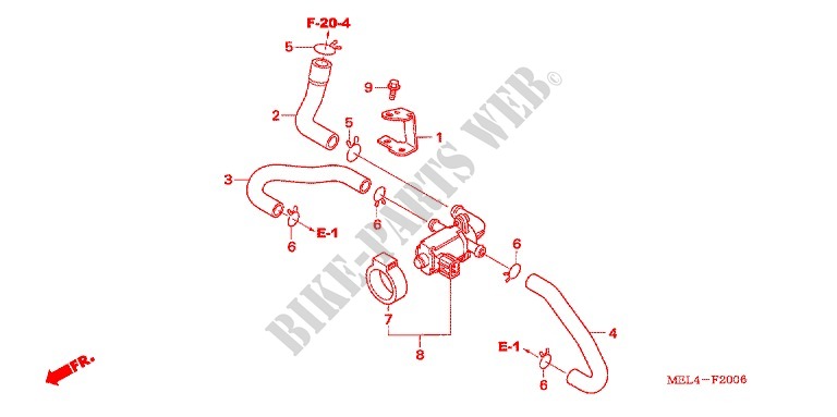 AIR INJECTION CONTROL VALVE (CBR1000RR'06,'07) dla Honda CBR 1000 RR 2006
