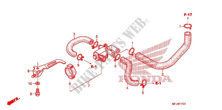 AIR INJECTION CONTROL VALVE dla Honda CBR 600 RR ABS 2009