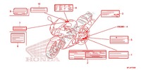 CAUTION LABEL (1) dla Honda CBR 600 RR RED 2012