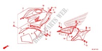 TANK COVER dla Honda CBR 600 RR RED 2012