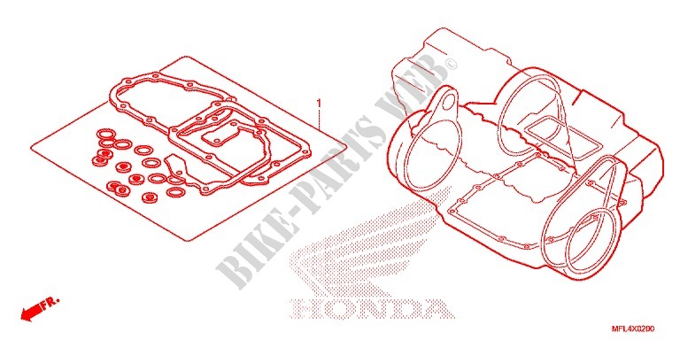 GASKET KIT dla Honda CBR 1000 RR HURRICANE ABS BLACK 2011