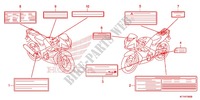 CAUTION LABEL (CBR125RW'07,'08,'09,'10) dla Honda CBR 125 2009