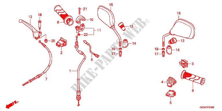 LEVER   SWITCH   CABLE (1) dla Honda SUPER CUB 50 2012