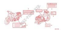 CAUTION LABEL (1) dla Honda SUPER CUB 50 -XJ- 2012