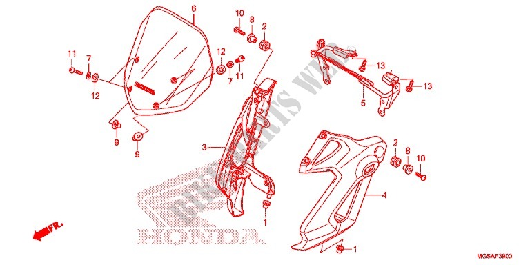 FRONT COWL dla Honda NC 700 ABS 2013