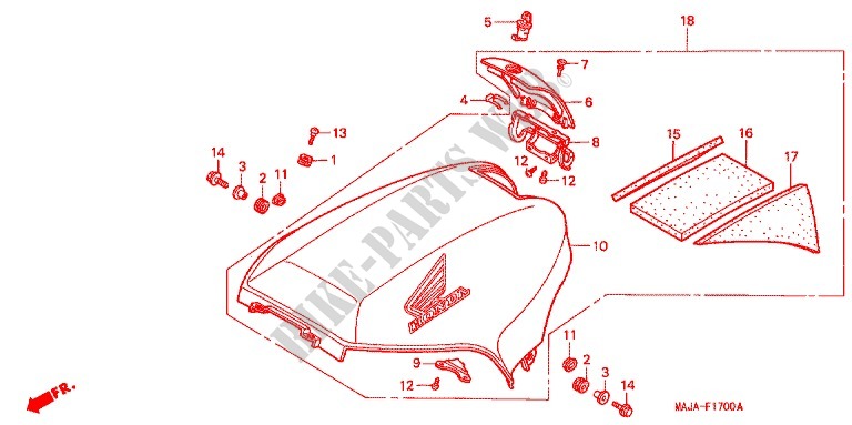 TOP COVER   POSITION LAMP dla Honda ST 1100 ABS TCS 2001