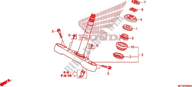 STEERING STEM dla Honda VT 1300 INTERSTATE 2011