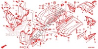 REAR FENDER dla Honda FOURTRAX 500 FOREMAN 4X4 Electric Shift, Power Steering 2017
