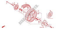 REAR WHEEL (XZ50/XZ1009 2J) dla Honda APE 50 DELUXE Front brake disk 2012
